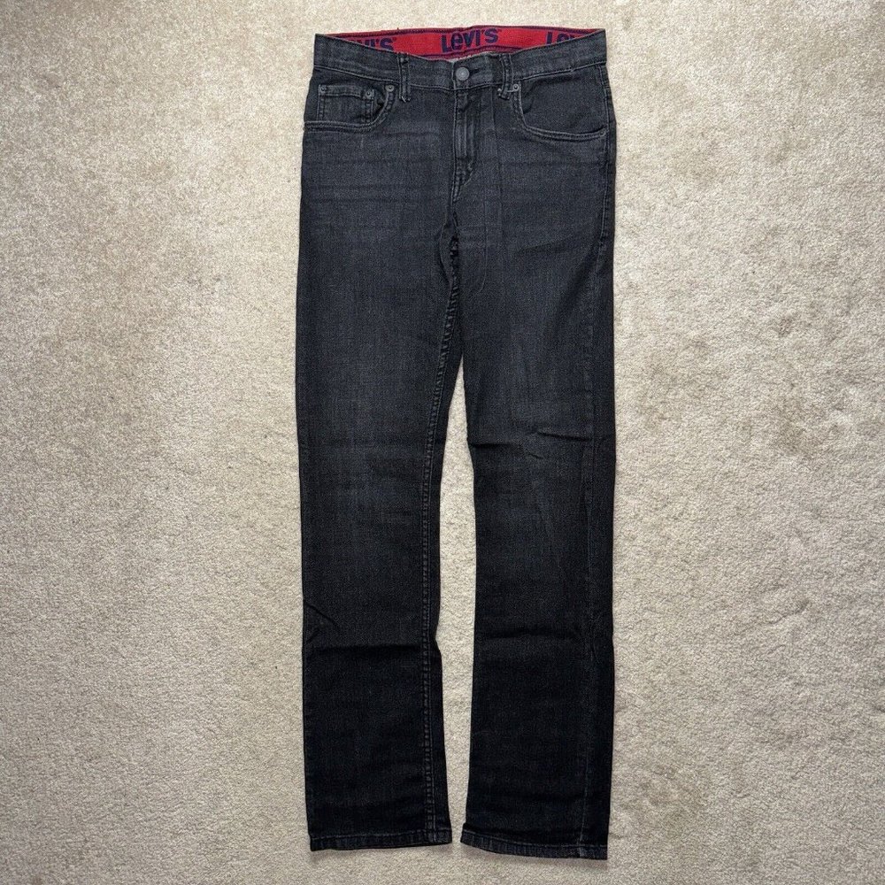 Levis 511 Slim Fit Jeans Womens 16 Black Denim Pants Casual Straight Leg